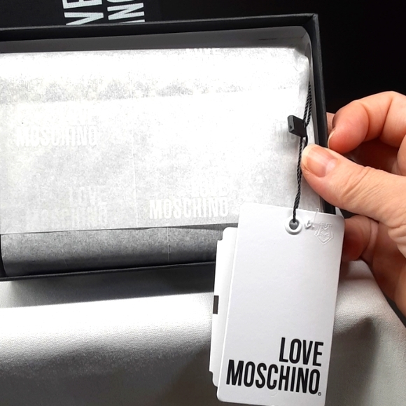 MOSCHINO "Love Moschino" Studded Zip Around Continental Wallet - Picture 11 of 16